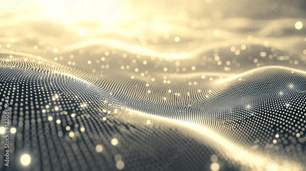 Poster creative digital dots background symbolizing digital data, modern minimalistic design with bright li