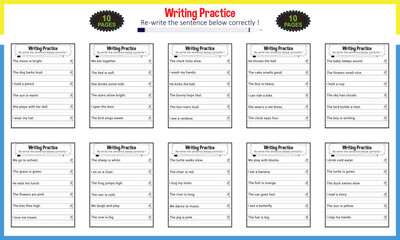 Learn making sentence worksheet for children