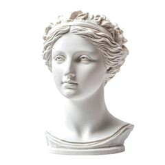 Obraz premium Classical Greek Woman Bust Sculpture Antique Statue White Marble Head Art Decor