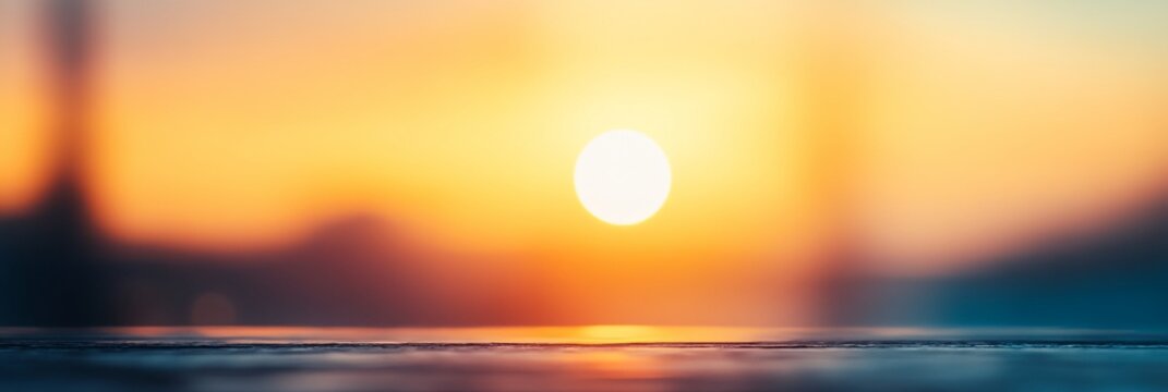A sun is in the sky and the sky is orange