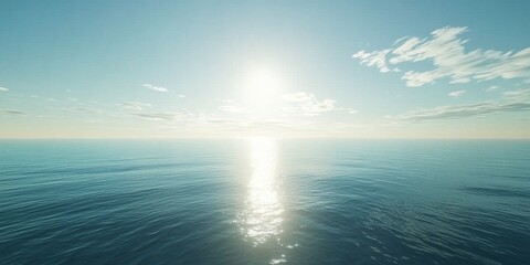 Obraz premium Serene Ocean Sunset Vista