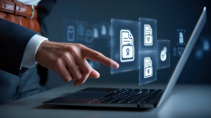 Fototapeta premium Secure Data Management: Enhancing Digital Protection