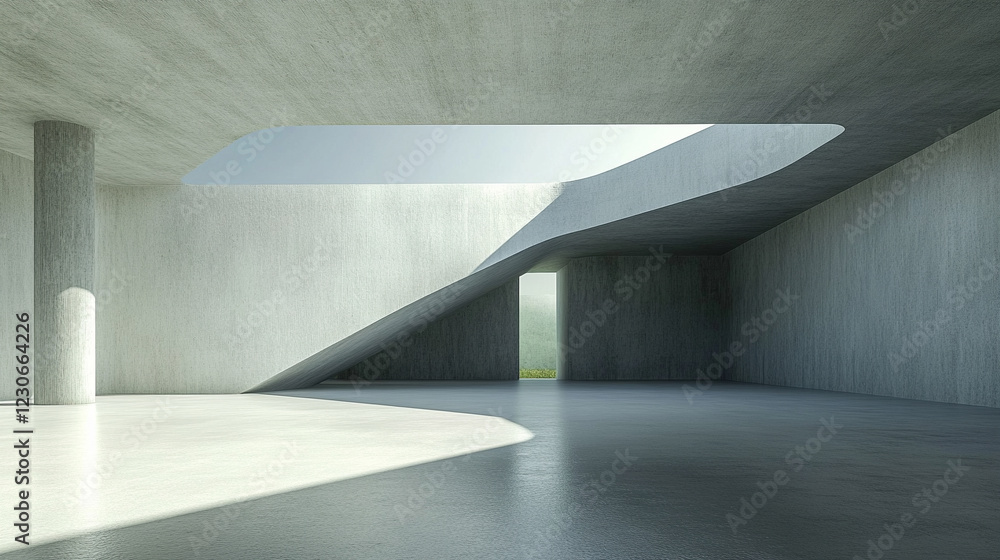 Poster a creative digital picture gallery with a minimalistic and modern design, bright light tones, and a 