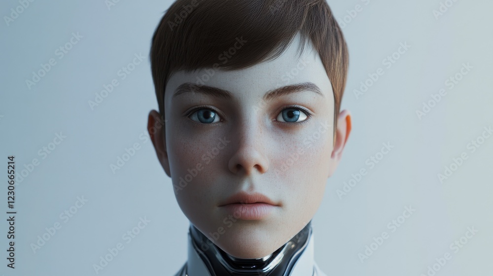 Poster a cutting-edge stock neural network chatbot. a holographic ai chatbot assistant.