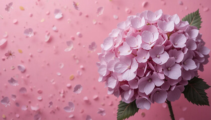 Fototapeta premium Hydrangea Symphony with Soft Shadows and Serene Petals