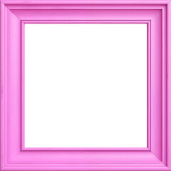 Frame on white, Pink wooden frame on a wall, blank photo frame, picture frame