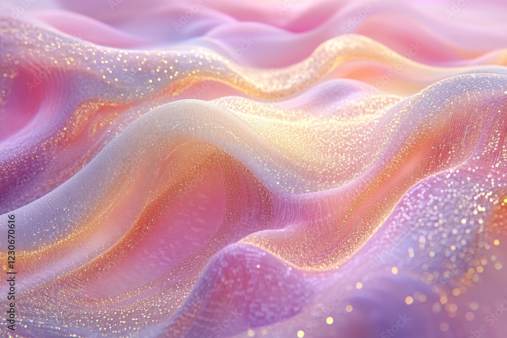 Aufkleber vibrant abstract waves of color and light create a mesmerizing visual experience in a dreamy landsca