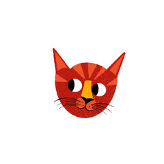 Red cartoon cat