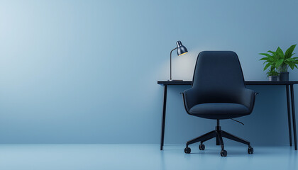 Elegantes Homeoffice mit stilvollem Schreibtisch und Pflanzenakzenten

