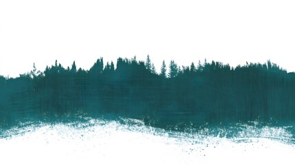Verdant watercolor forest painting, depicting lush greenery with soft brushstrokes capturing natural landscape elements