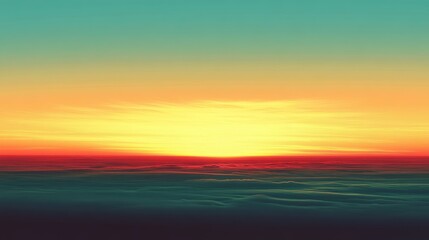 Obraz premium A breathtaking sunset with vivid colors and soft clouds, showcasing the serene beauty of nature's evening glow.