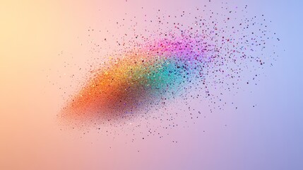 Rainbow Glitter Explosion Abstract Background
