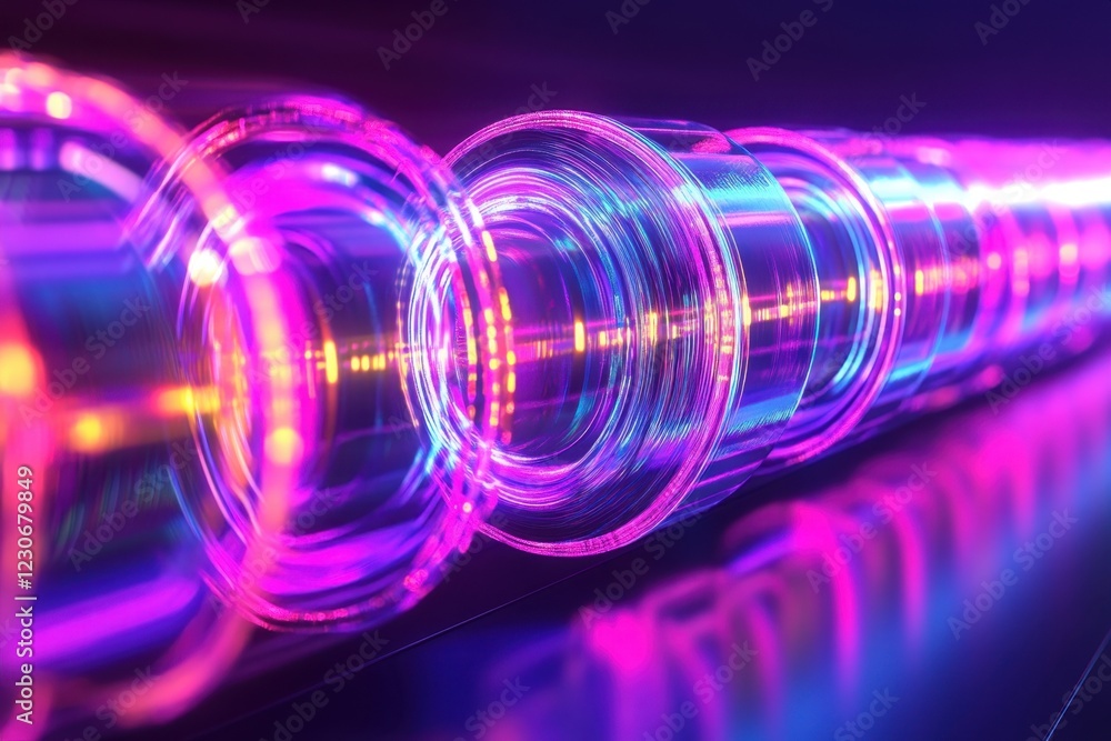 Aufkleber vibrant light patterns create a dynamic visual experience in abstract design