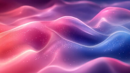 Obraz premium Colorful Waves of Light Flow Gracefully Across a Surface. Generative AI