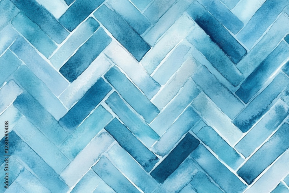 Poster light blue watercolor background with a diagonal herringbone pattern generative ai
