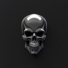 Obraz premium A detailed skull rests against a stark black background, creating a striking contrast that captures attention.