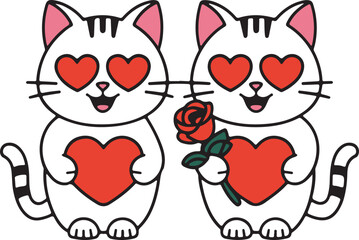 A happy valentines of a vector illustration