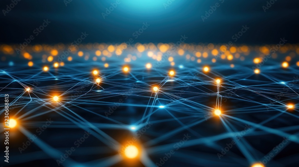 Poster Abstract Network Visualization Showing Interconnected Nodes