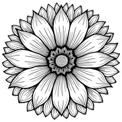 black and white flower