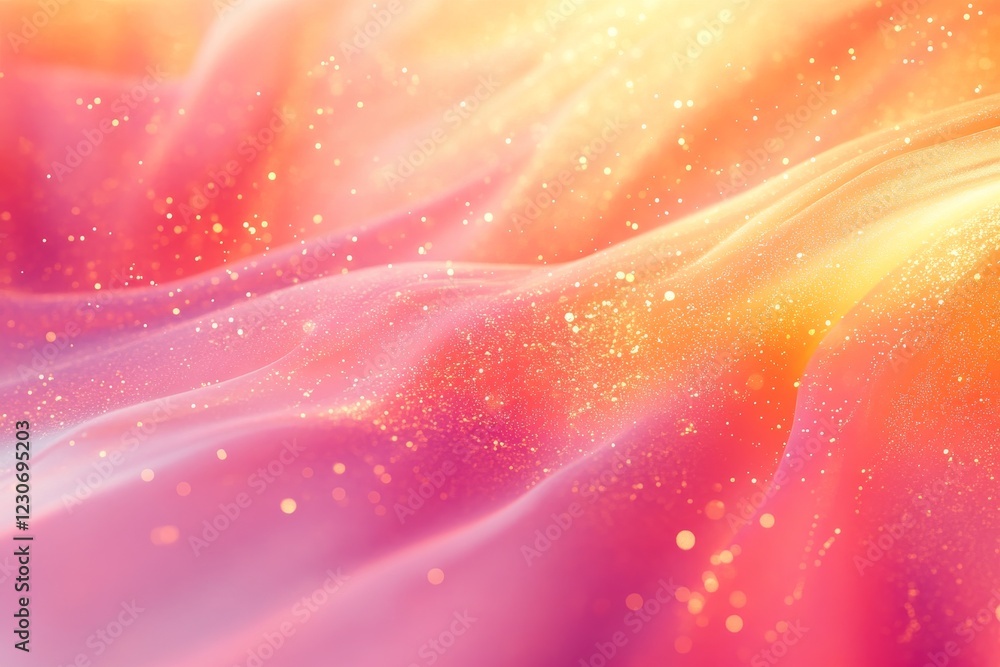 Poster soft, flowing colors create a dreamy atmosphere with sparkling details in a beautiful abstract desig
