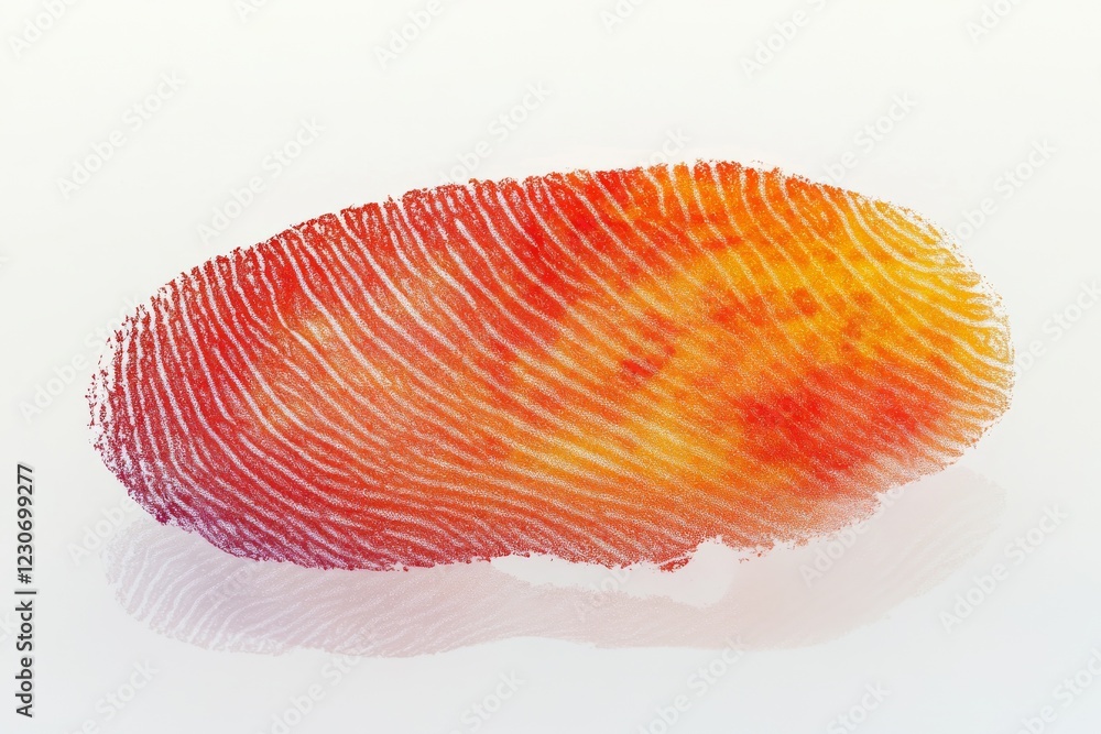 Poster colorful fingerprint design showcasing vibrant hues and intricate patterns, capturing artistic repre
