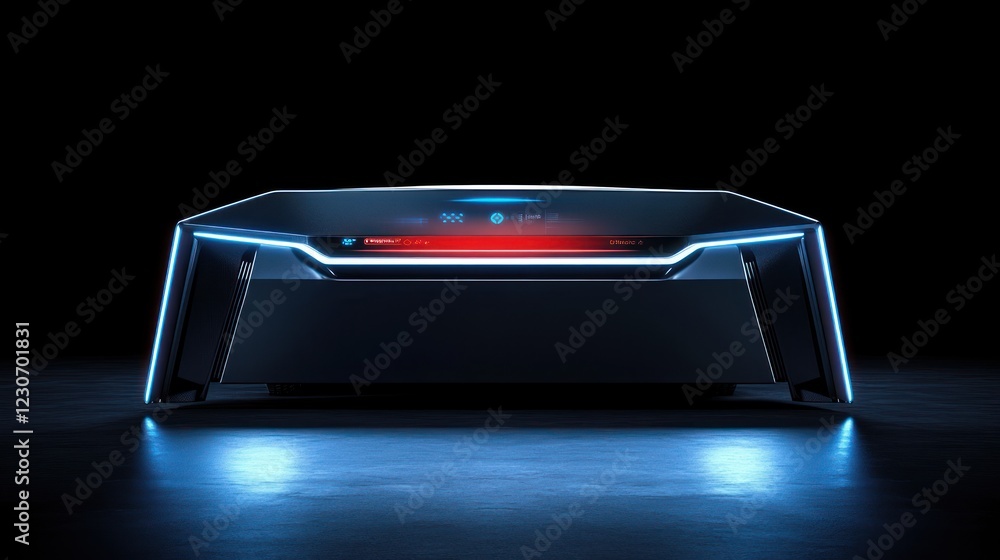 Poster futuristic autonomous vehicle design concept render