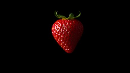 strawberry on black background