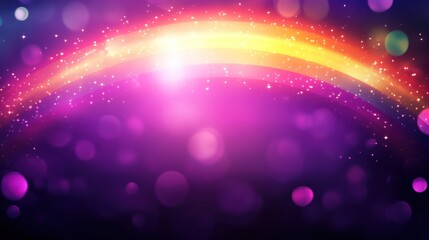 Magical Rainbow Sparkles Background With Bokeh Lights