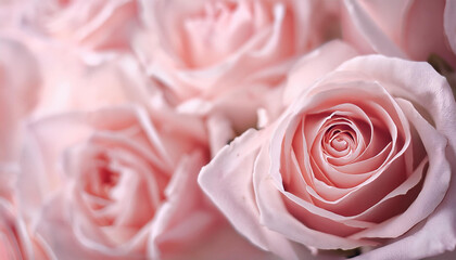 closeup tender rose background botanical concept wedding invitation card with soft focus abstract floral background pale pink rose macro flower backdrop for holiday brand design