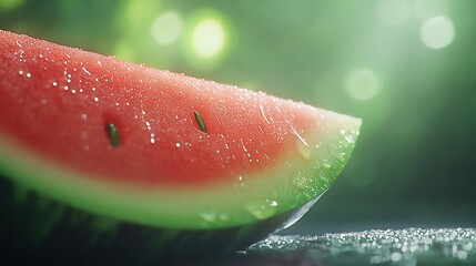   A watermelon sits atop a table with a cup of watermelon juice nearby