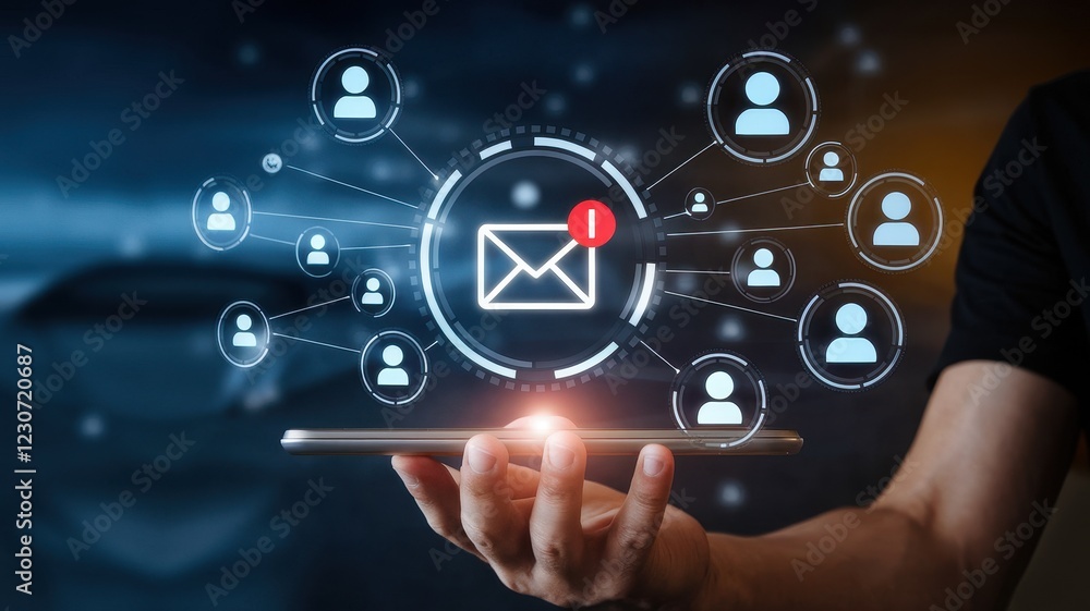 Poster digital email communication network: global connectivity and instant messaging