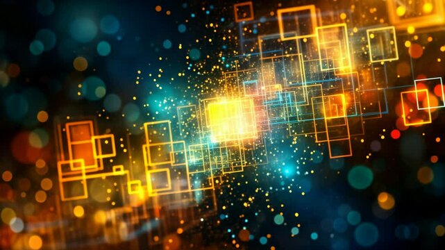 Abstract background featuring geometric cubes with ample copy space for creative designs