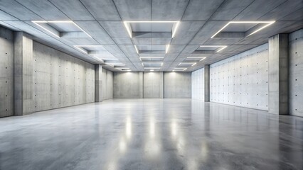 Empty Concrete Room Interior Studio Hall Rendering, abstract, studio hall,  abstract, studio hall, seamless background