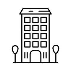 Apartment icon Black and white logo