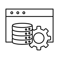 Caching Icon Black and white logo