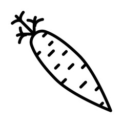 Carrot icon Black and white logo