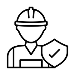 Construction insurance icon Black and white logo