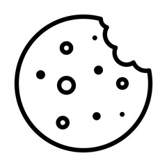 Cookie icon Black and white logo