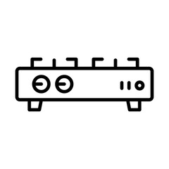Cooking gas icon Black and white logo