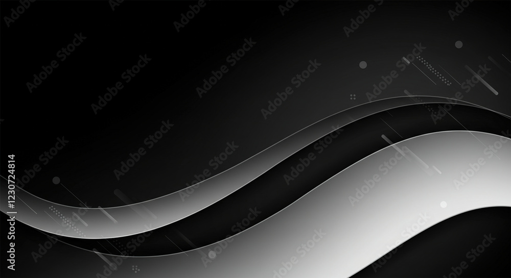 Aufkleber abstract black and silver are light gray with white the gradient is the surface with templates metal