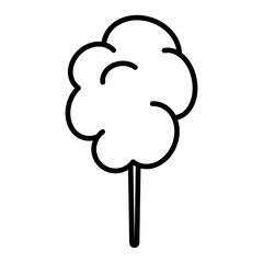 Cotton candy icon Black and white logo