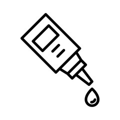 eye drop icon Black and white logo
