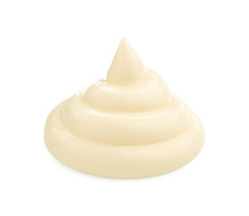 Sample of delicious mayonnaise isolated on white