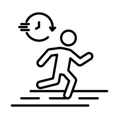 Hurry Icon Black and white logo