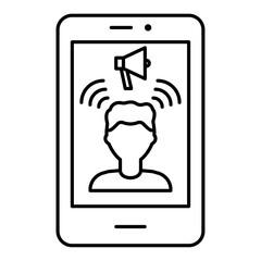 Influencer icon Black and white logo