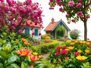 Spring Homestead Tea Garden - Cozy Cottage Escape