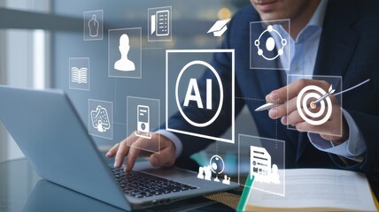 Fototapeta premium Artificial Intelligence and Business Strategy: A Modern Approach to Data-Driven Decision Making