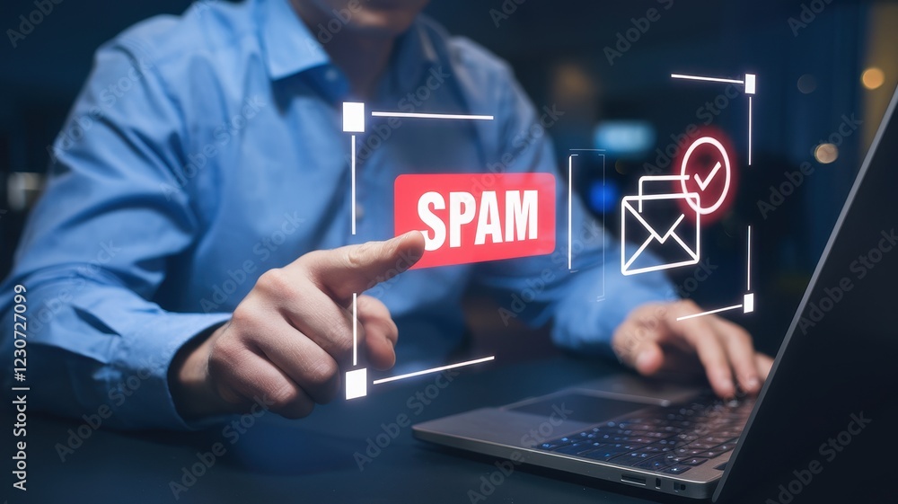 Aufkleber identifying and filtering spam emails: a cybersecurity approach
