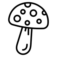 Obraz premium Mushroom icon Black and white logo