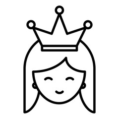 Queen Icon Black and white logo